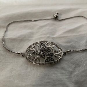 Vintage marcasite butterfly bracelet